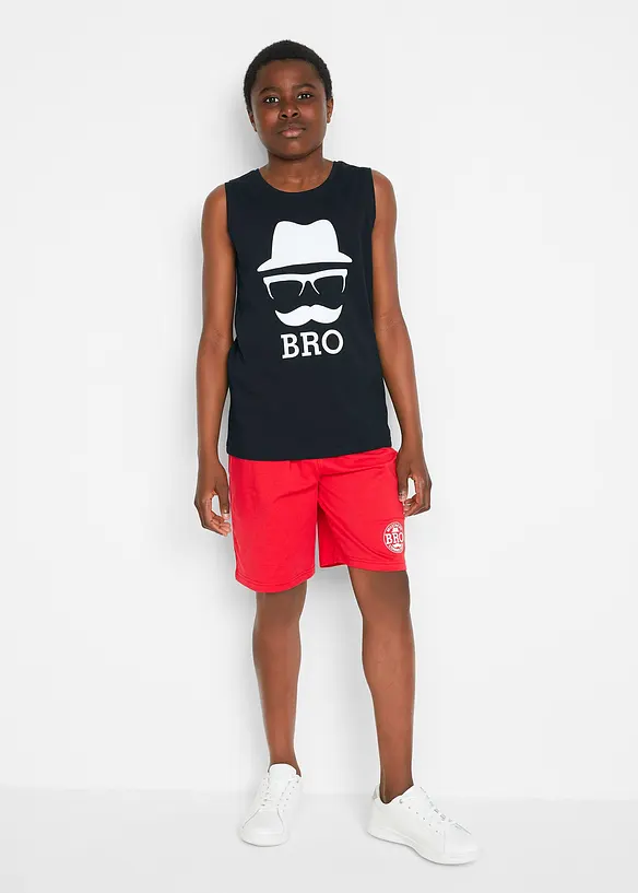 Singlet og shorts i økologisk bomull (2-delt sett), bonprix