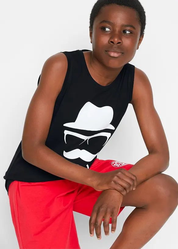 Singlet og shorts i økologisk bomull (2-delt sett), bonprix