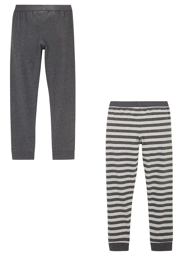 Lang stillongs med myk bomull (2-pack), bonprix