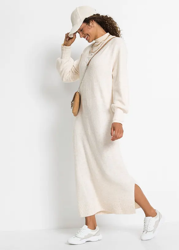 Legglang, oversized og strikket kjole, bonprix