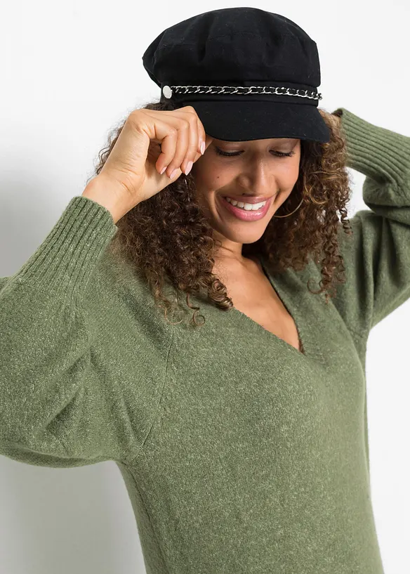 Legglang, oversized og strikket kjole, bonprix