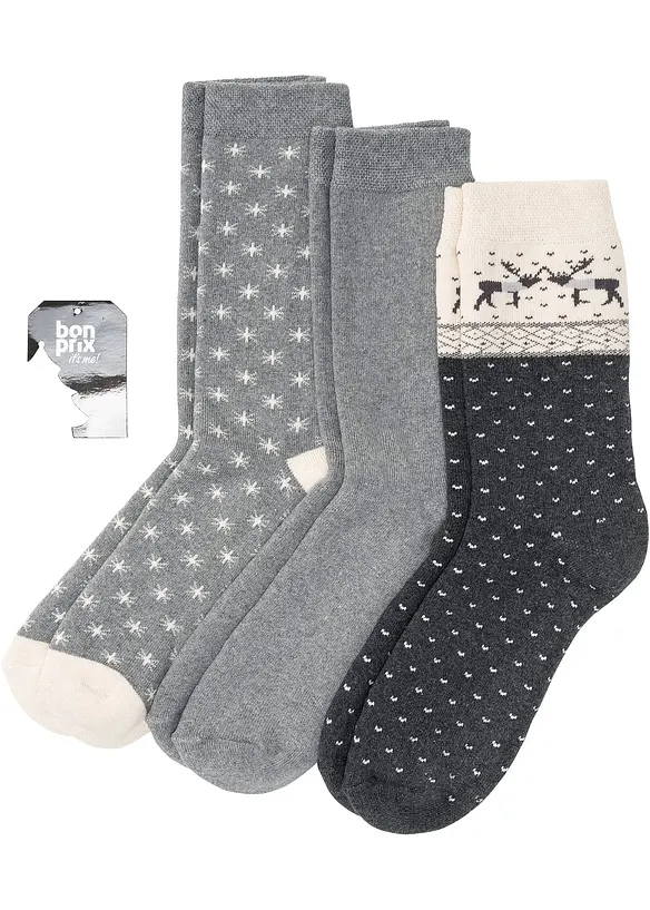 Termosokker med økologisk bomull (3-pack), bonprix