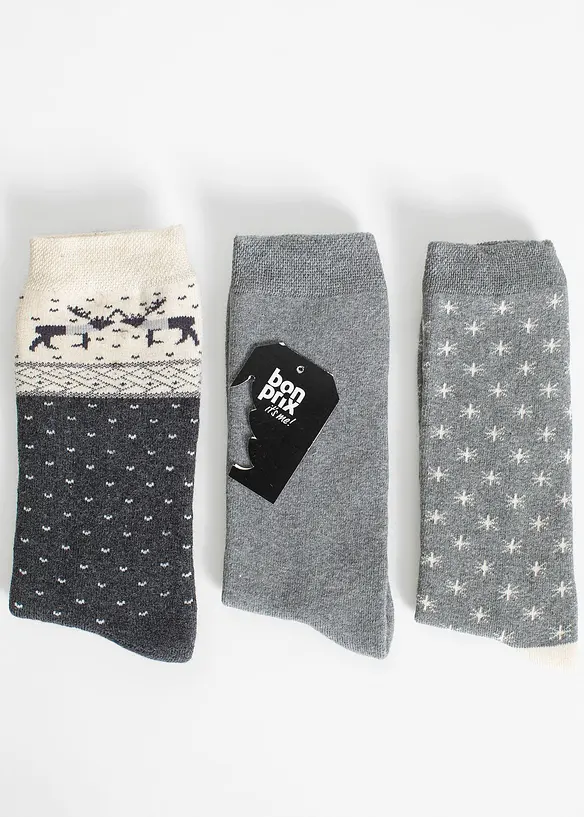 Termosokker med økologisk bomull (3-pack), bonprix