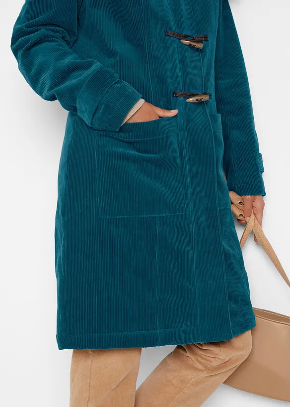 Fôret duffelcoat i kordfløyel, bonprix