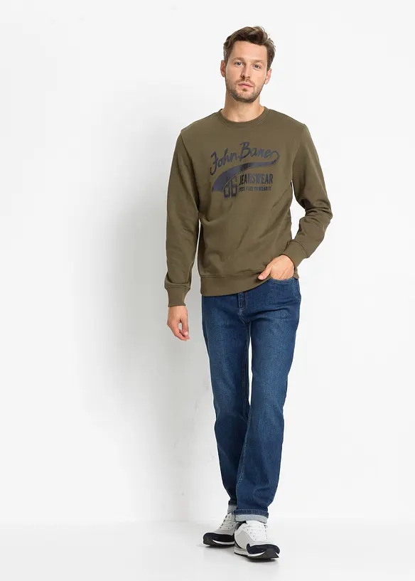 Sweatshirt i myk bomullsmiks (2-pack), bonprix