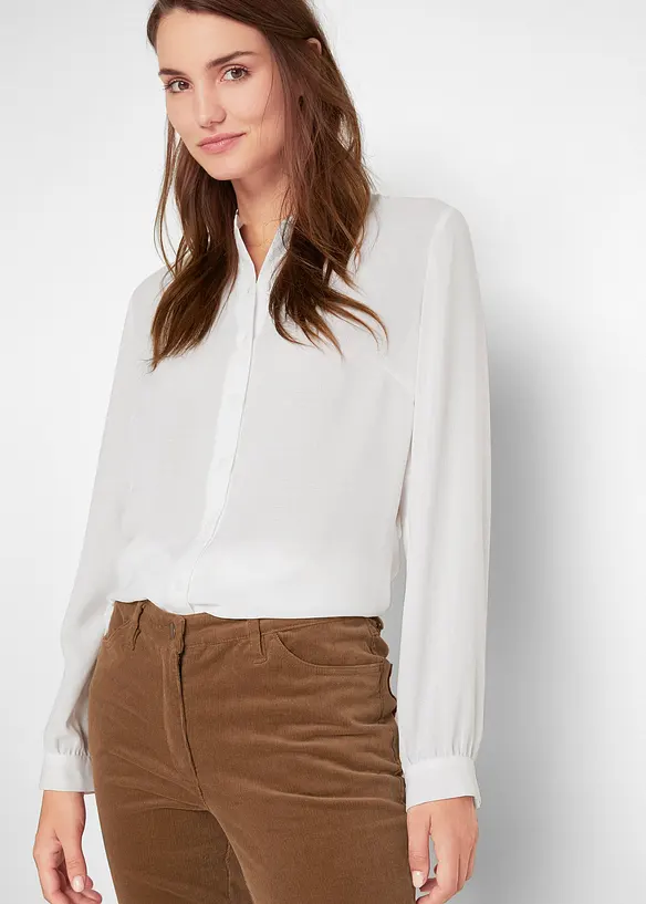 Kordfløyelsbukse med stretch, Straight, bonprix