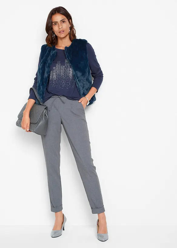 Vest i fuskepels, bonprix