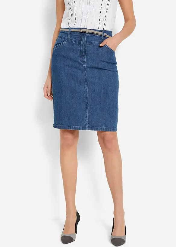 Denimskj&oslash;rt, stretch, bonprix