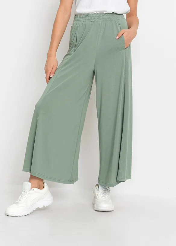 Culottes i jersey med vide ben, bonprix