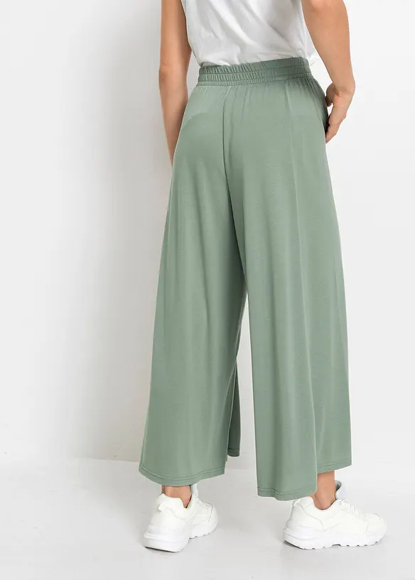 Culottes i jersey med vide ben, bonprix