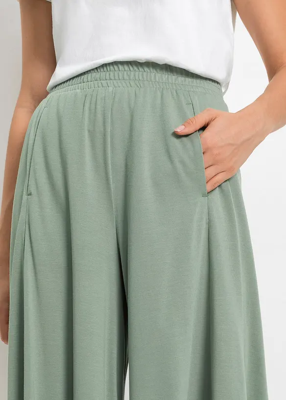 Culottes i jersey med vide ben, bonprix