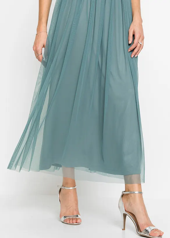 Maxikjole med paljettbroderi, bonprix