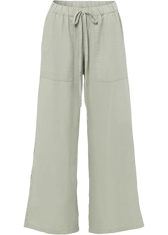 Vid lin-bukse, bonprix