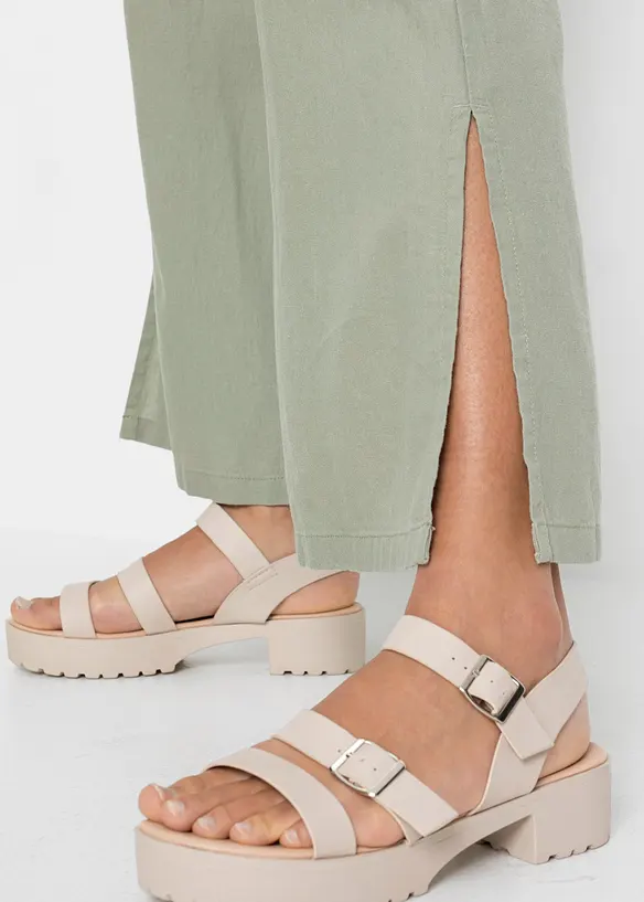 Vid lin-bukse, bonprix