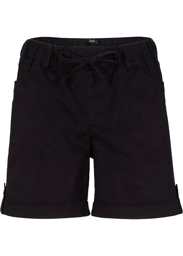 Bermudashorts i bomull med strikklinning, bonprix