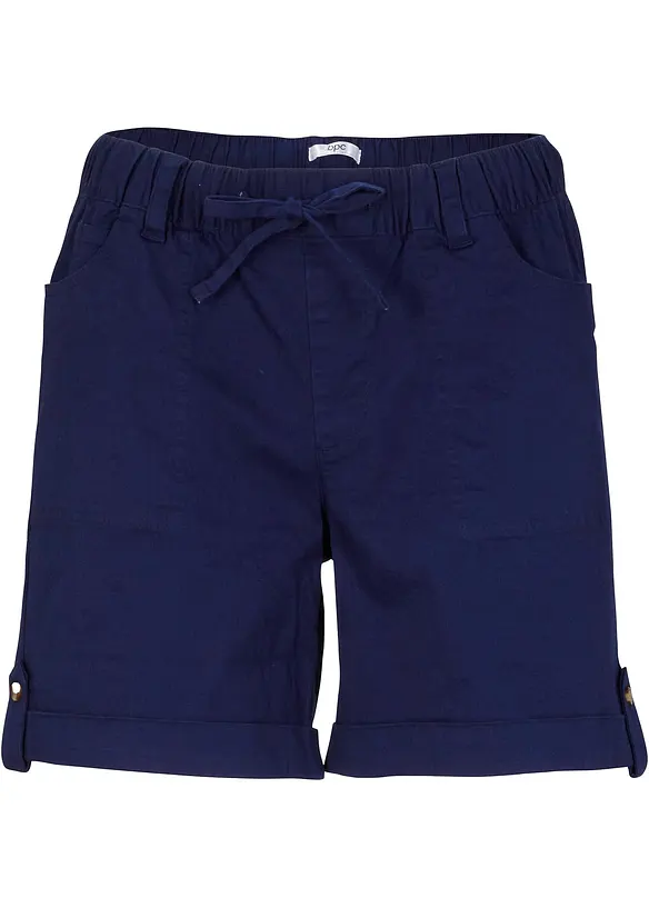 Bermudashorts i bomull med strikklinning, bonprix