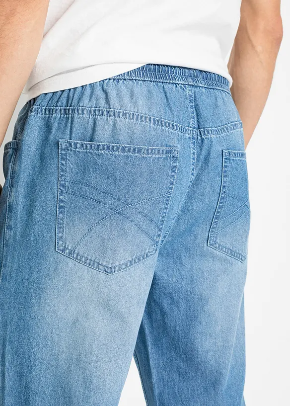 Classic Fit pull on-jeans i lett denim (2-pack), bonprix