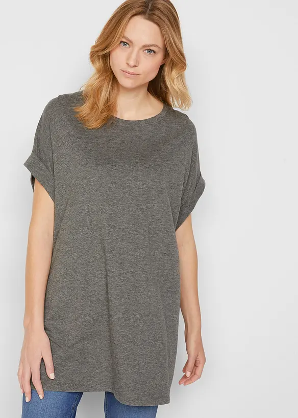 Lang topp av 100% økologisk bomull (2-pack), bonprix