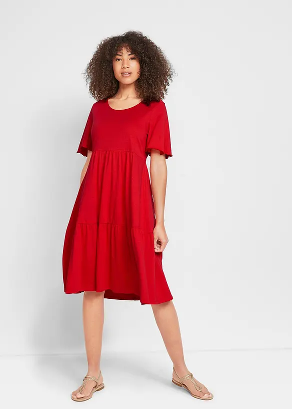Jerseykjole i 100% bomull, bonprix
