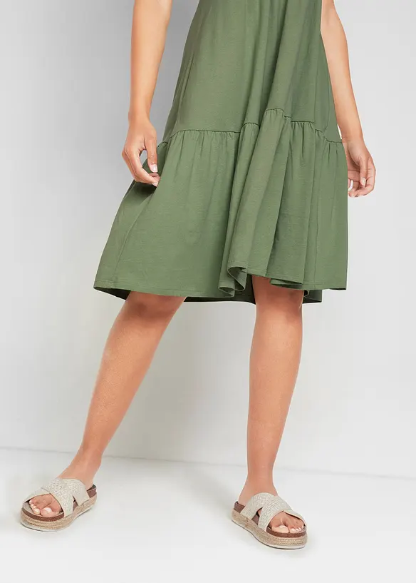Jerseykjole i 100% bomull, bonprix