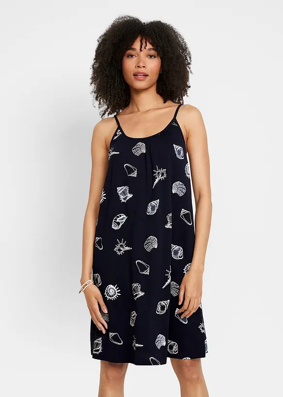 Ermeløs jerseykjole av bærekraftig bomull, bonprix