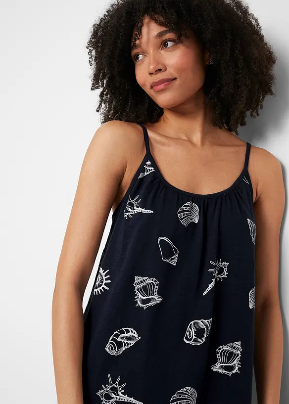 Ermeløs jerseykjole av bærekraftig bomull, bonprix