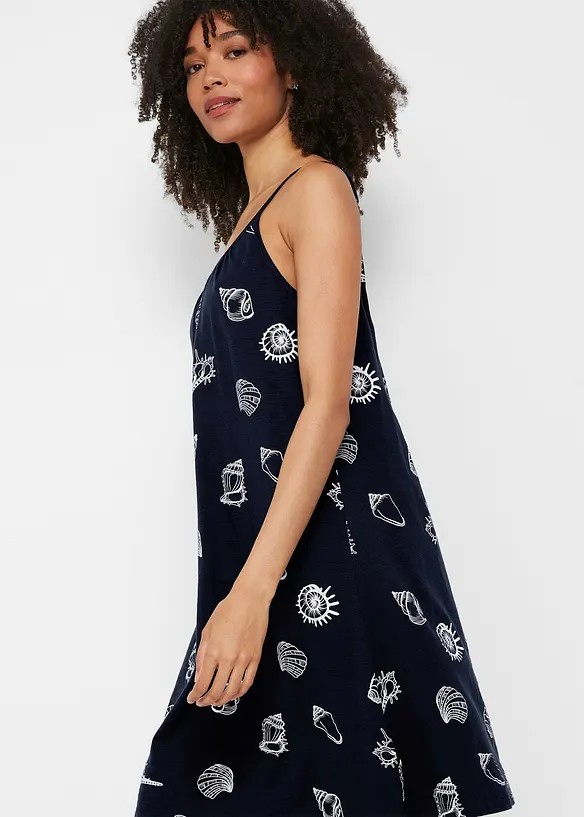 Ermeløs jerseykjole av bærekraftig bomull, bonprix