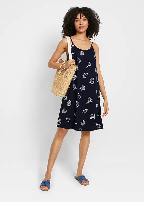 Ermeløs jerseykjole av bærekraftig bomull, bonprix