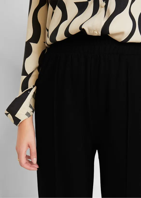 Jerseybukse med vide ben, bonprix