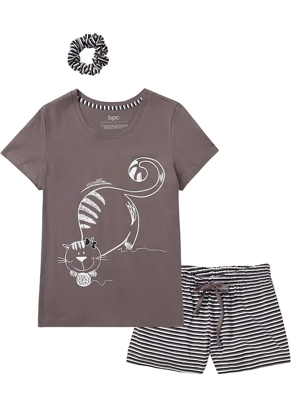 Kort pyjamas med hårstrikk, bonprix