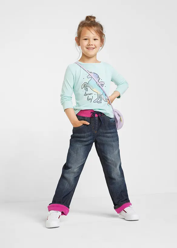 Komfortabel termojeans med fleecefôr, bonprix