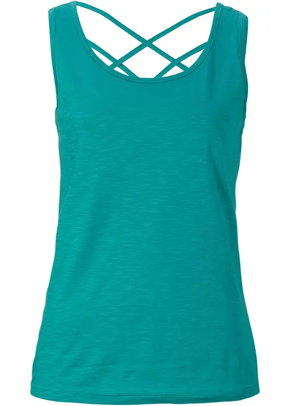 Jerseytopp i 100% økologisk bomull, bonprix