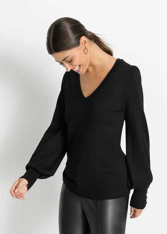 Finstrikket genser, bonprix