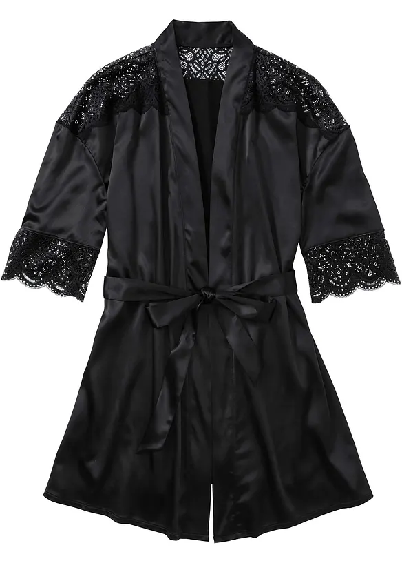 Kimono i sateng med glans, bonprix