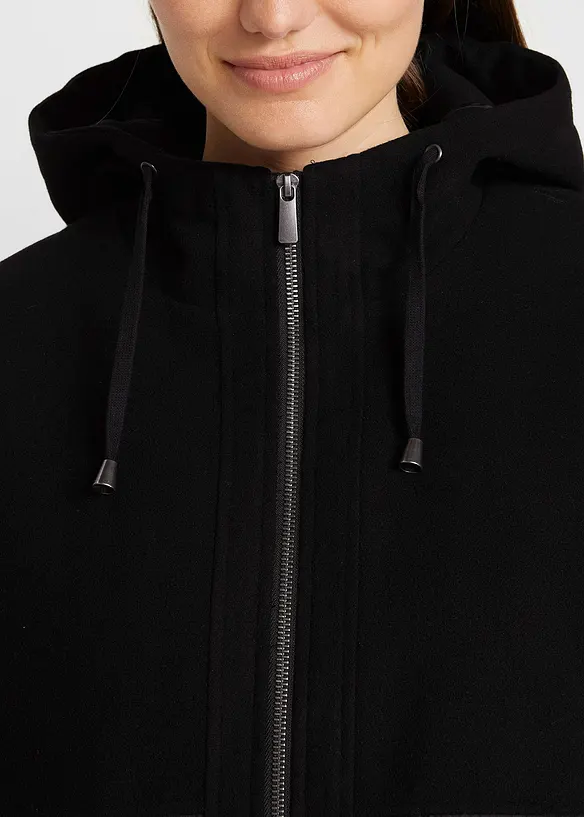 Kåpe i materialmiks, bonprix