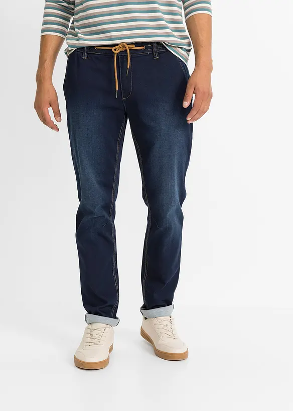 Regular Fit-joggejeans med komfortlinning, Tapered, bonprix