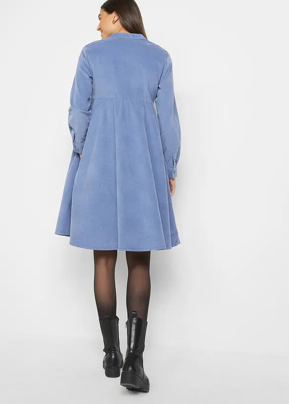 Kjole i kordfløyel i bomull, bonprix