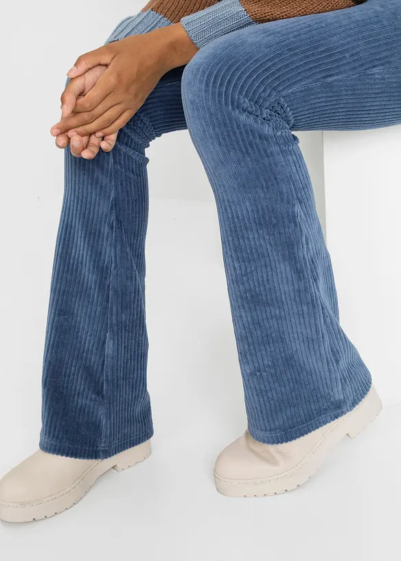 Leggings med utsvingte ben av cord, bonprix