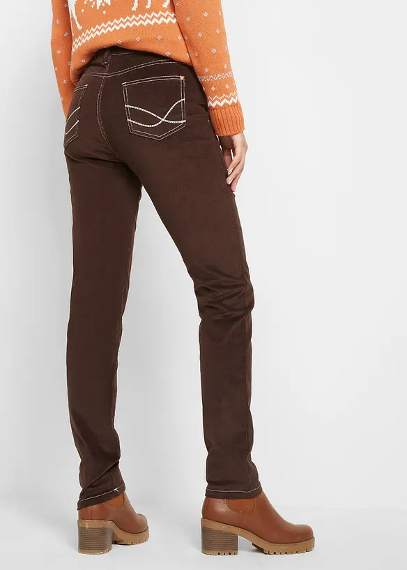Slim Fit-kordfløyelsbukse med stretch, bonprix
