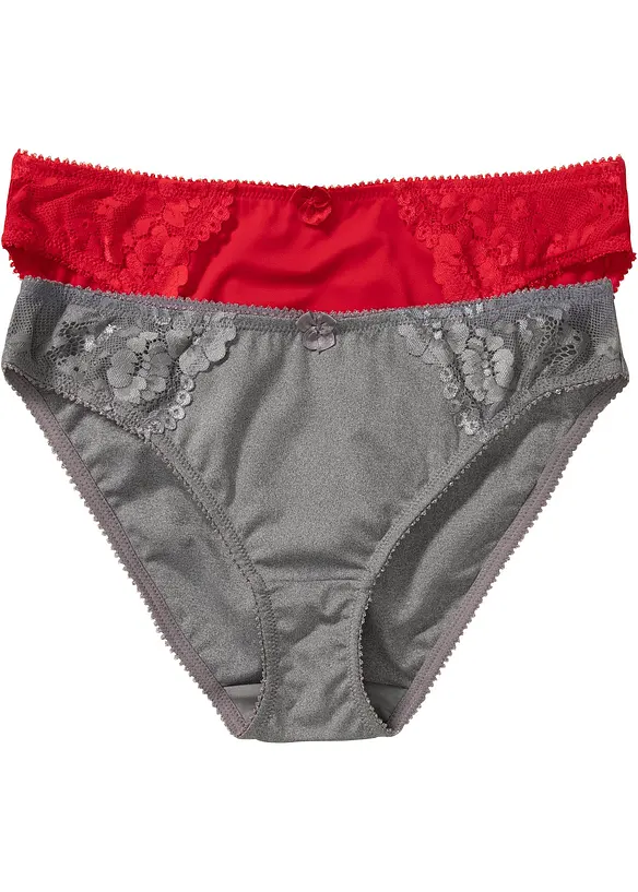 Truse med delikate blonder (2-pack), bonprix