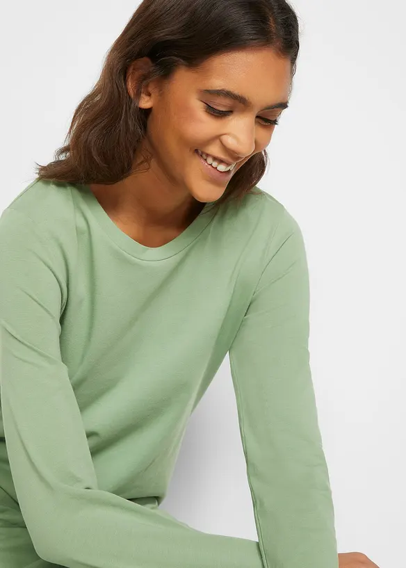 Figurnær jerseykjole i bomull med stretch (2-pack), bonprix