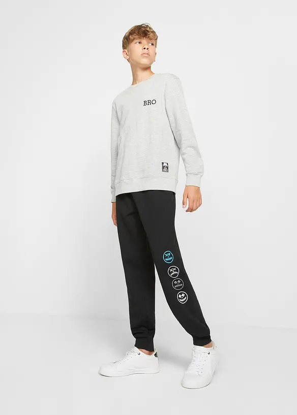 Joggebukse i myk bomullsmiks, bonprix