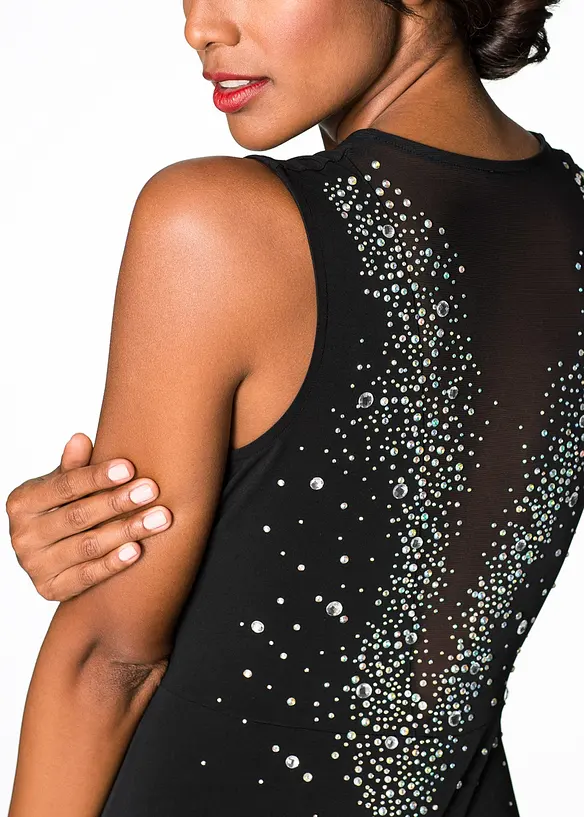 Maxikjole med strass på bakstykket, bonprix
