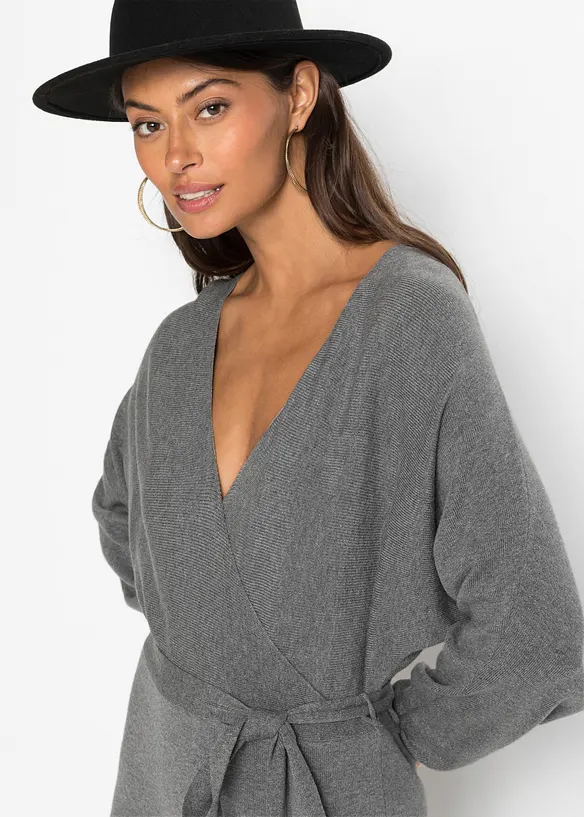 Strikkekjole av lett viskosemiks, bonprix