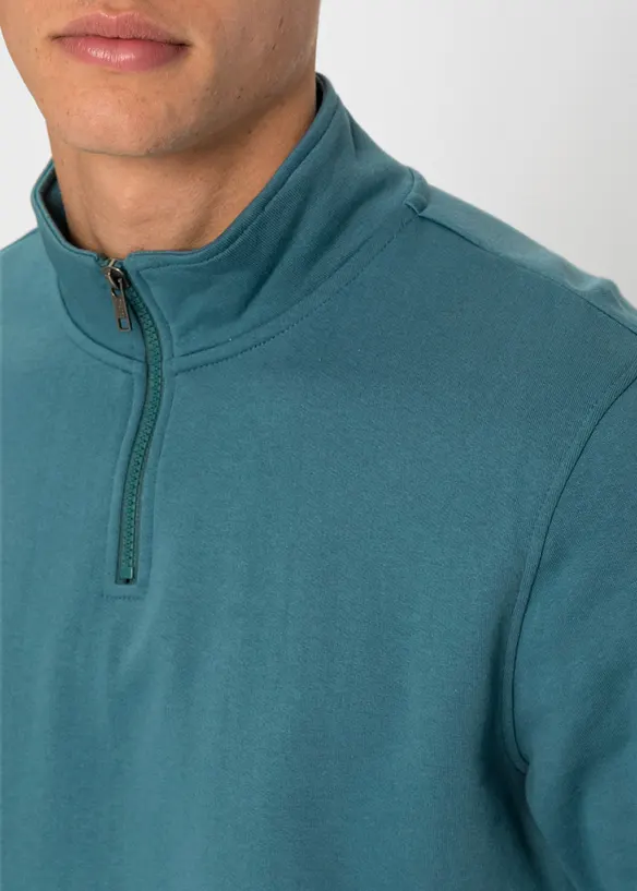 Sweatshirt med troyer-krage, bonprix