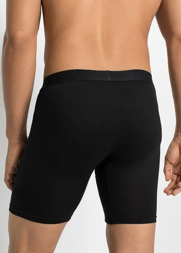 Boksershorts med bomull i ettersittende modell med lange ben (7-pack), bonprix