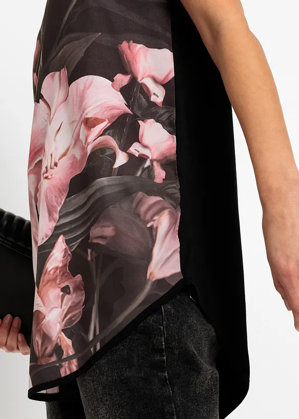 Topp med print av lett viskose, bonprix