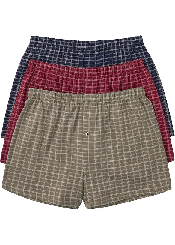 Ledig boxershorts i bomullsjersey (3-pack), bonprix