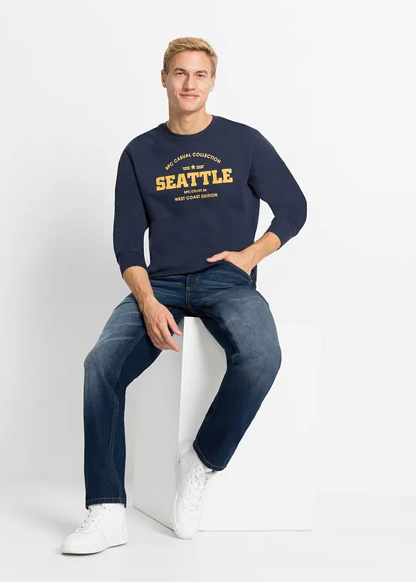 Sweatshirt i økologisk bomull (2-pack), bonprix