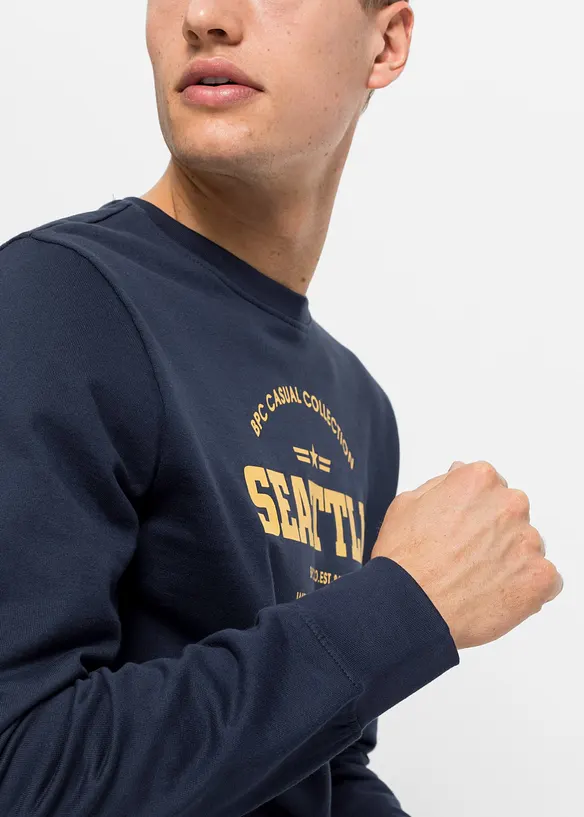 Sweatshirt i økologisk bomull (2-pack), bonprix